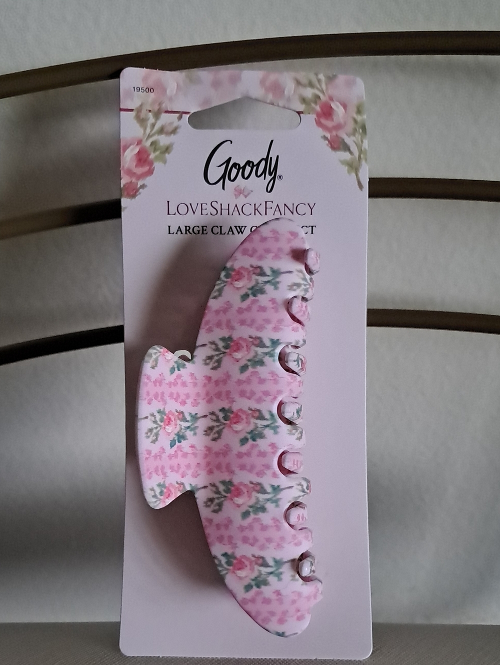 LoveShackFancy Pink Floral Large Claw Clip